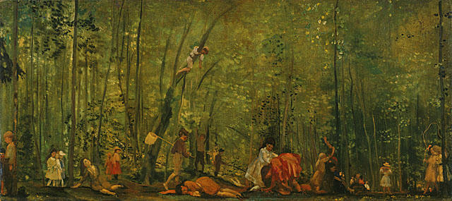 WikiOO.org - Encyclopedia of Fine Arts - Lukisan, Artwork Arthur Bowen Davies - Springtime of Delight