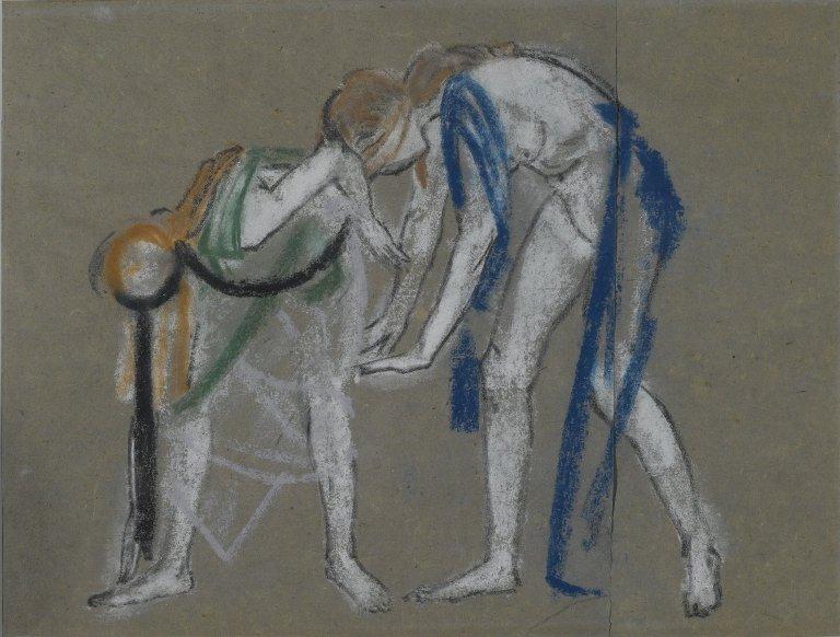 Wikioo.org - The Encyclopedia of Fine Arts - Painting, Artwork by Arthur Bowen Davies - Study of Two Dancers