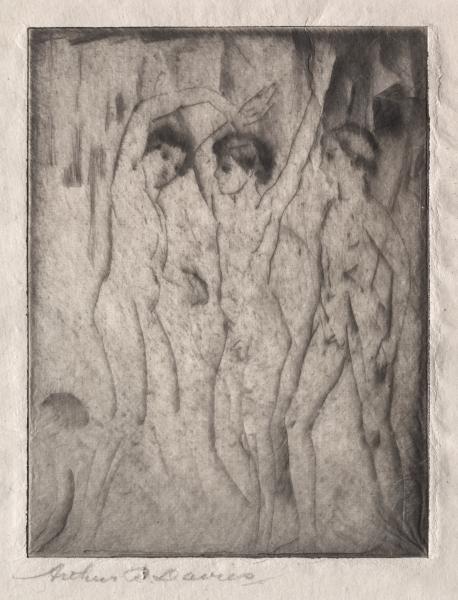 WikiOO.org - Encyclopedia of Fine Arts - Maleri, Artwork Arthur Bowen Davies - Three Boys