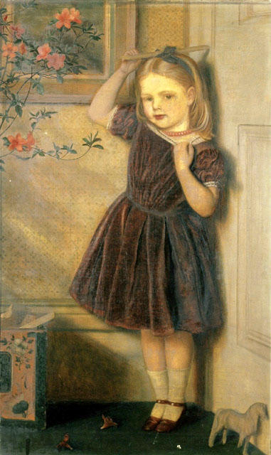 Wikioo.org - สารานุกรมวิจิตรศิลป์ - จิตรกรรม Arthur Hughes - Cecily Ursula - aged three years