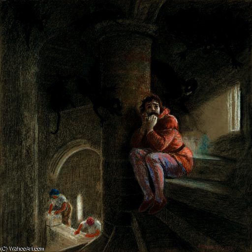Wikioo.org - The Encyclopedia of Fine Arts - Painting, Artwork by Arthur Hughes - Dark thoughts