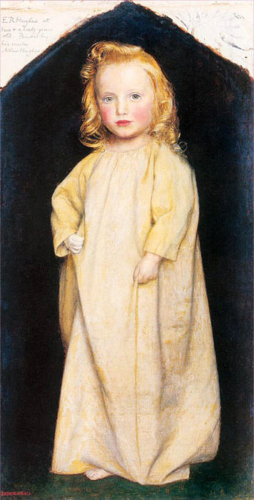 Wikioo.org - The Encyclopedia of Fine Arts - Painting, Artwork by Arthur Hughes - Edward Robert Hughes as a Child