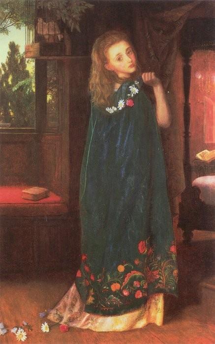WikiOO.org - Encyclopedia of Fine Arts - Maľba, Artwork Arthur Hughes - Good Night (later version)