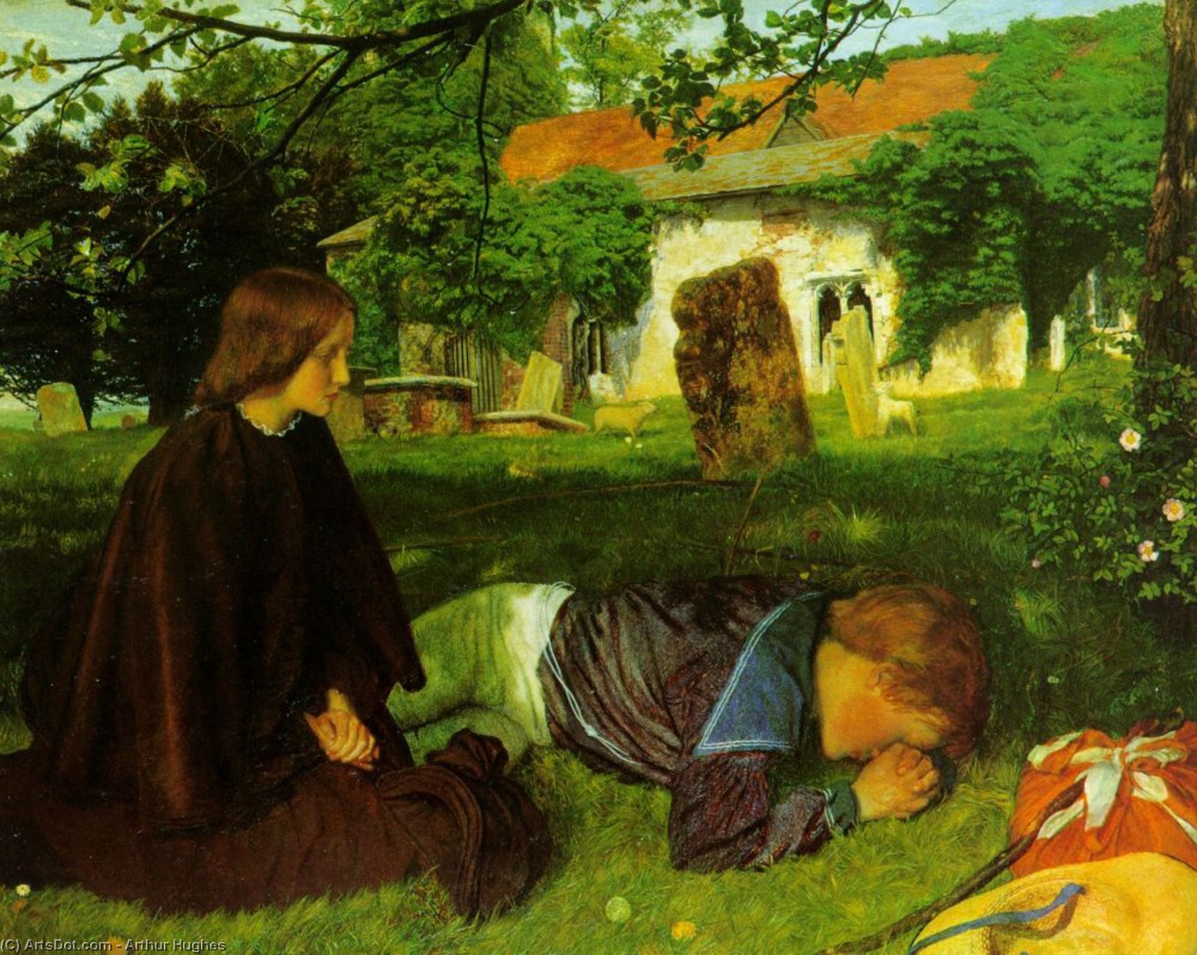 Wikioo.org - The Encyclopedia of Fine Arts - Painting, Artwork by Arthur Hughes - Home From Sea