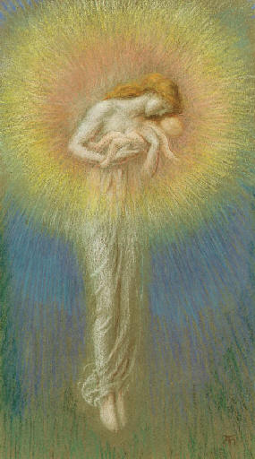 WikiOO.org - Εγκυκλοπαίδεια Καλών Τεχνών - Ζωγραφική, έργα τέχνης Arthur Hughes - Motherhood