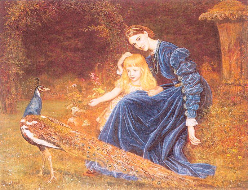 Wikioo.org - The Encyclopedia of Fine Arts - Painting, Artwork by Arthur Hughes - Mrs. Grant Duff and Adrian