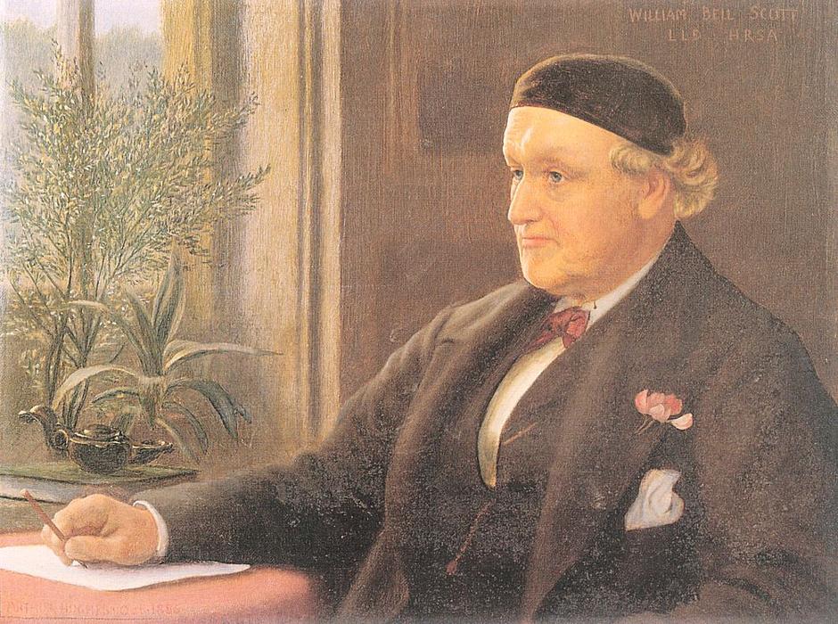 WikiOO.org - Encyclopedia of Fine Arts - Lukisan, Artwork Arthur Hughes - Portrait of William Bell Scott