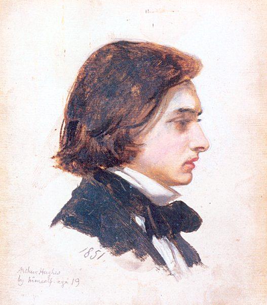 WikiOO.org - Enciklopedija dailės - Tapyba, meno kuriniai Arthur Hughes - Self Portrait