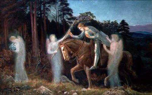 Wikioo.org - The Encyclopedia of Fine Arts - Painting, Artwork by Arthur Hughes - Sir Galahad 1