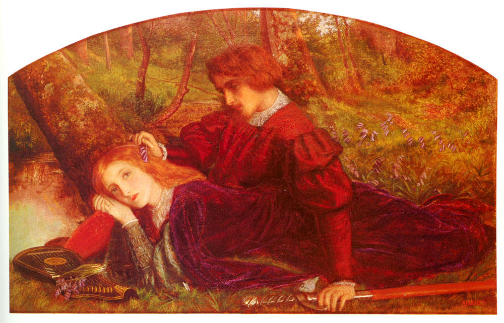 Wikioo.org - The Encyclopedia of Fine Arts - Painting, Artwork by Arthur Hughes - The Brave Geraint
