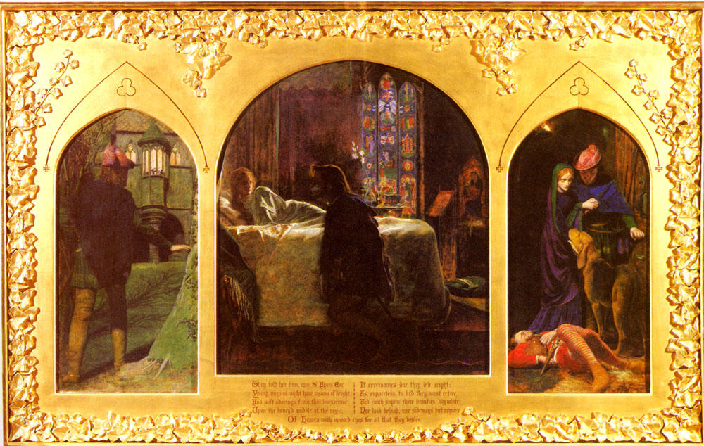 WikiOO.org - Encyclopedia of Fine Arts - Maleri, Artwork Arthur Hughes - The Eve of Saint Agnes