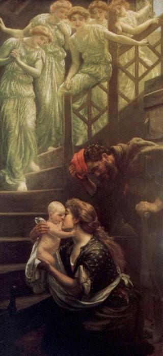 Wikioo.org – La Enciclopedia de las Bellas Artes - Pintura, Obras de arte de Arthur Hughes - La Escalera Celestial
