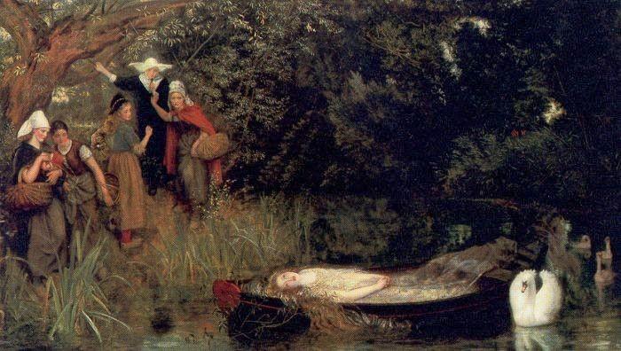 WikiOO.org - Енциклопедия за изящни изкуства - Живопис, Произведения на изкуството Arthur Hughes - The Lady of Shalott