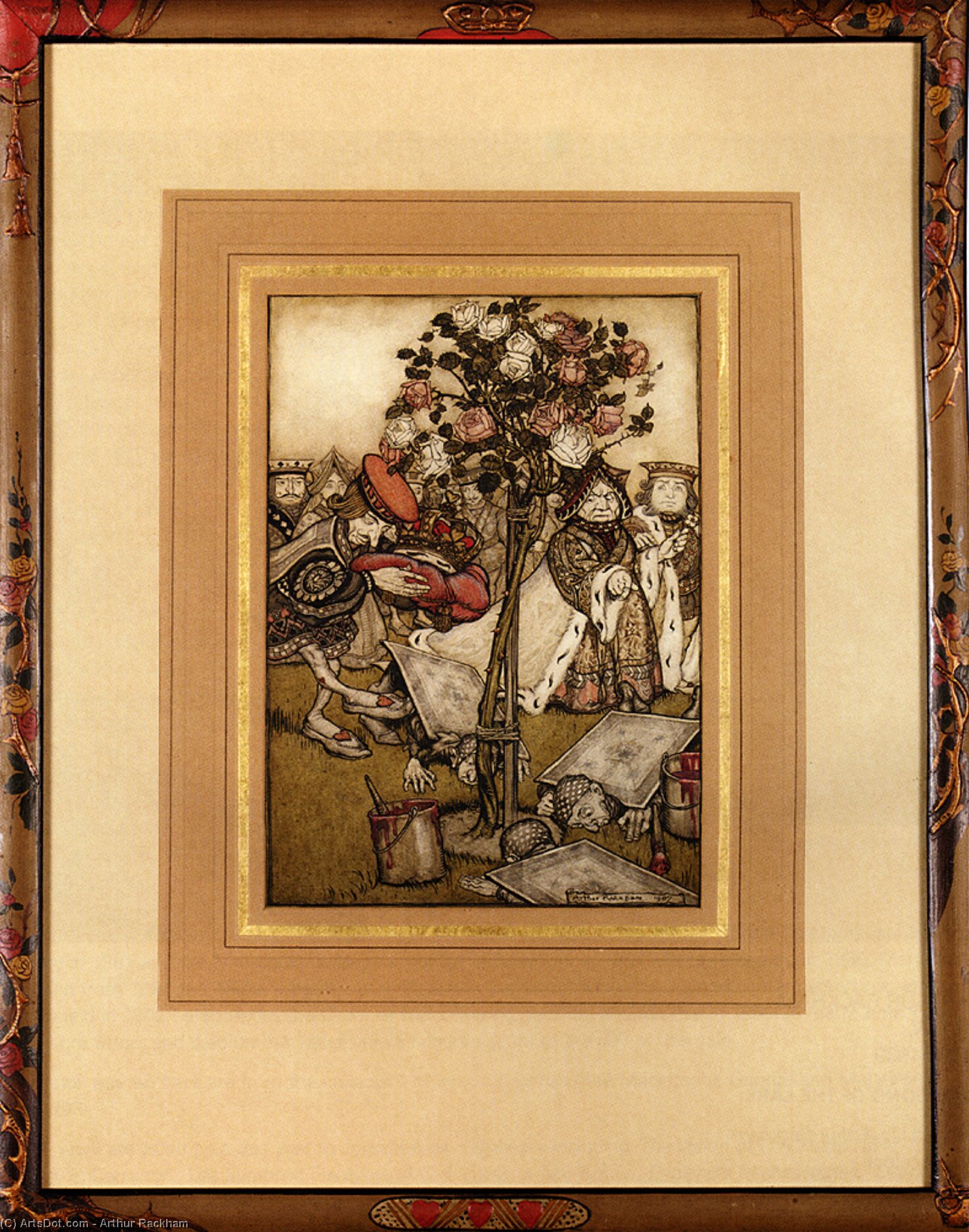 Wikioo.org - The Encyclopedia of Fine Arts - Painting, Artwork by Arthur Rackham - Alice In Wonderland. The Jack Of Hearts