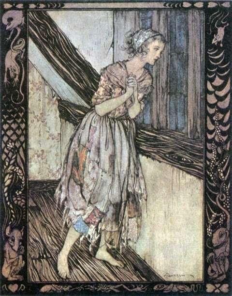 WikiOO.org - Encyclopedia of Fine Arts - Maľba, Artwork Arthur Rackham - Cinderella