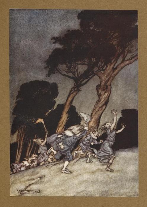 WikiOO.org - Енциклопедія образотворчого мистецтва - Живопис, Картини
 Arthur Rackham - Comus 15