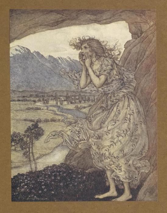 WikiOO.org - Енциклопедія образотворчого мистецтва - Живопис, Картини
 Arthur Rackham - Comus 8