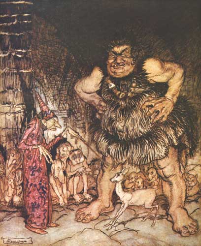 Wikioo.org - สารานุกรมวิจิตรศิลป์ - จิตรกรรม Arthur Rackham - Jack the Giant-Killer 10