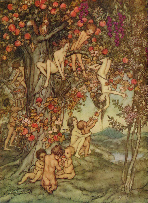 Wikioo.org - The Encyclopedia of Fine Arts - Painting, Artwork by Arthur Rackham - No trouble