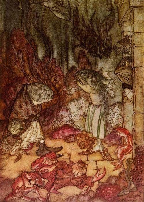 Wikioo.org - The Encyclopedia of Fine Arts - Painting, Artwork by Arthur Rackham - Scaly Rascals