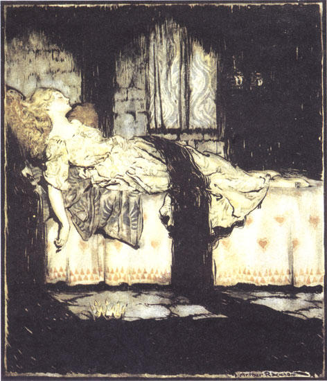 Wikioo.org – L'Enciclopedia delle Belle Arti - Pittura, Opere di Arthur Rackham - dormire bellezza