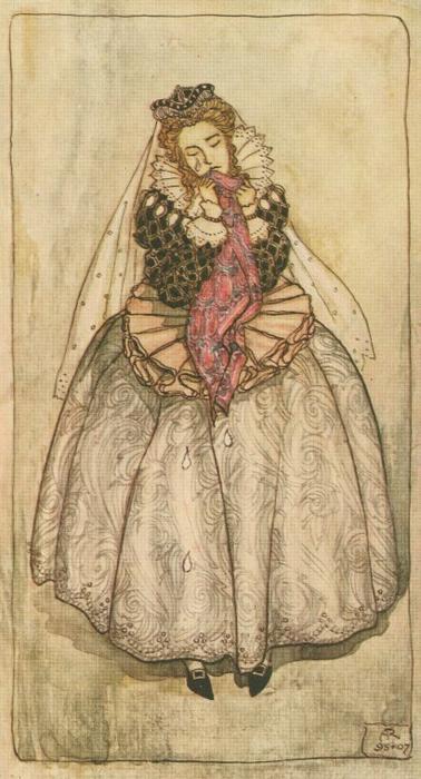 WikiOO.org - Encyclopedia of Fine Arts - Lukisan, Artwork Arthur Rackham - The duchess shed tears large as marrow-fat peas