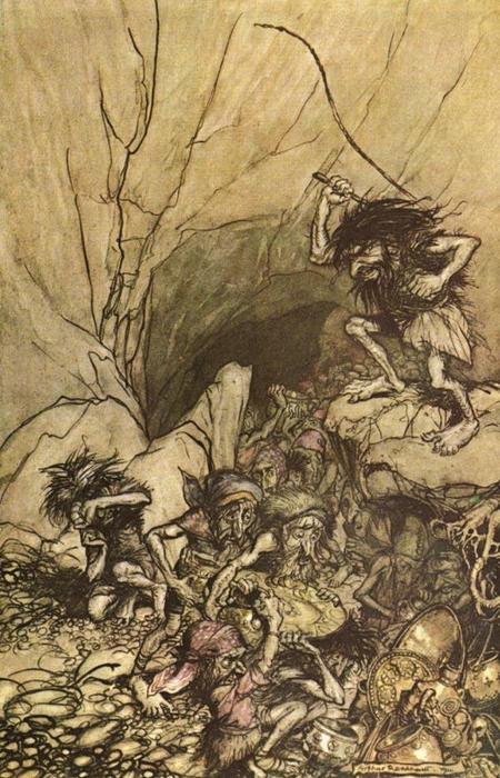 WikiOO.org - Encyclopedia of Fine Arts - Lukisan, Artwork Arthur Rackham - The ring of the nibelung 11