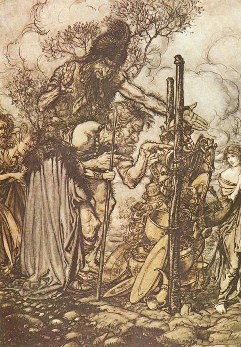 Wikioo.org – L'Enciclopedia delle Belle Arti - Pittura, Opere di Arthur Rackham - Il anello del `nibelung` 13