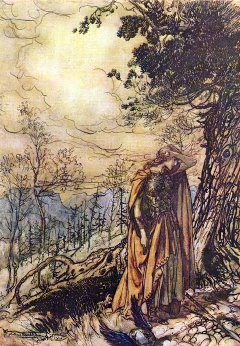 Wikioo.org - The Encyclopedia of Fine Arts - Painting, Artwork by Arthur Rackham - The ring of the nibelung 26