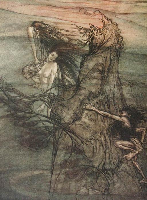 Wikioo.org - The Encyclopedia of Fine Arts - Painting, Artwork by Arthur Rackham - The ring of the nibelung 3