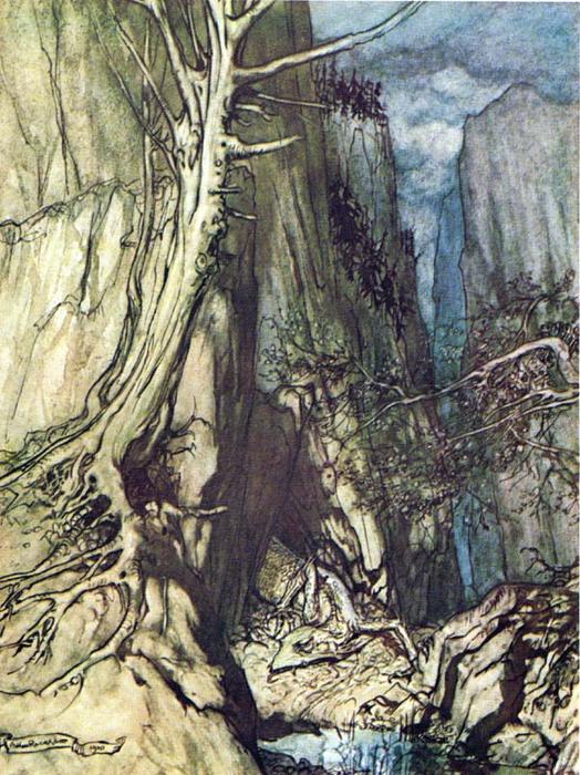 WikiOO.org - Encyclopedia of Fine Arts - Lukisan, Artwork Arthur Rackham - The ring of the nibelung 30