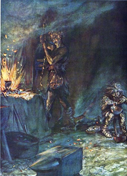 WikiOO.org - Encyclopedia of Fine Arts - Lukisan, Artwork Arthur Rackham - The ring of the nibelung 42