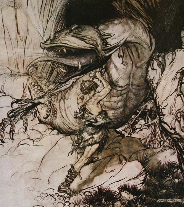 Wikioo.org – L'Enciclopedia delle Belle Arti - Pittura, Opere di Arthur Rackham - Il anello del `nibelung` 44