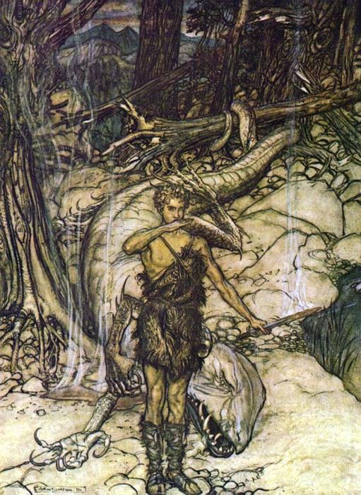 Wikioo.org - The Encyclopedia of Fine Arts - Painting, Artwork by Arthur Rackham - The ring of the nibelung 45