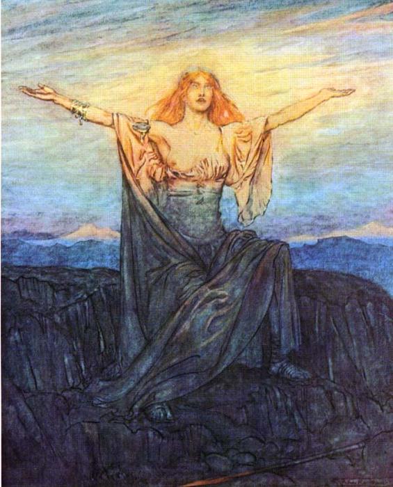 WikiOO.org - אנציקלופדיה לאמנויות יפות - ציור, יצירות אמנות Arthur Rackham - The ring of the nibelung 48