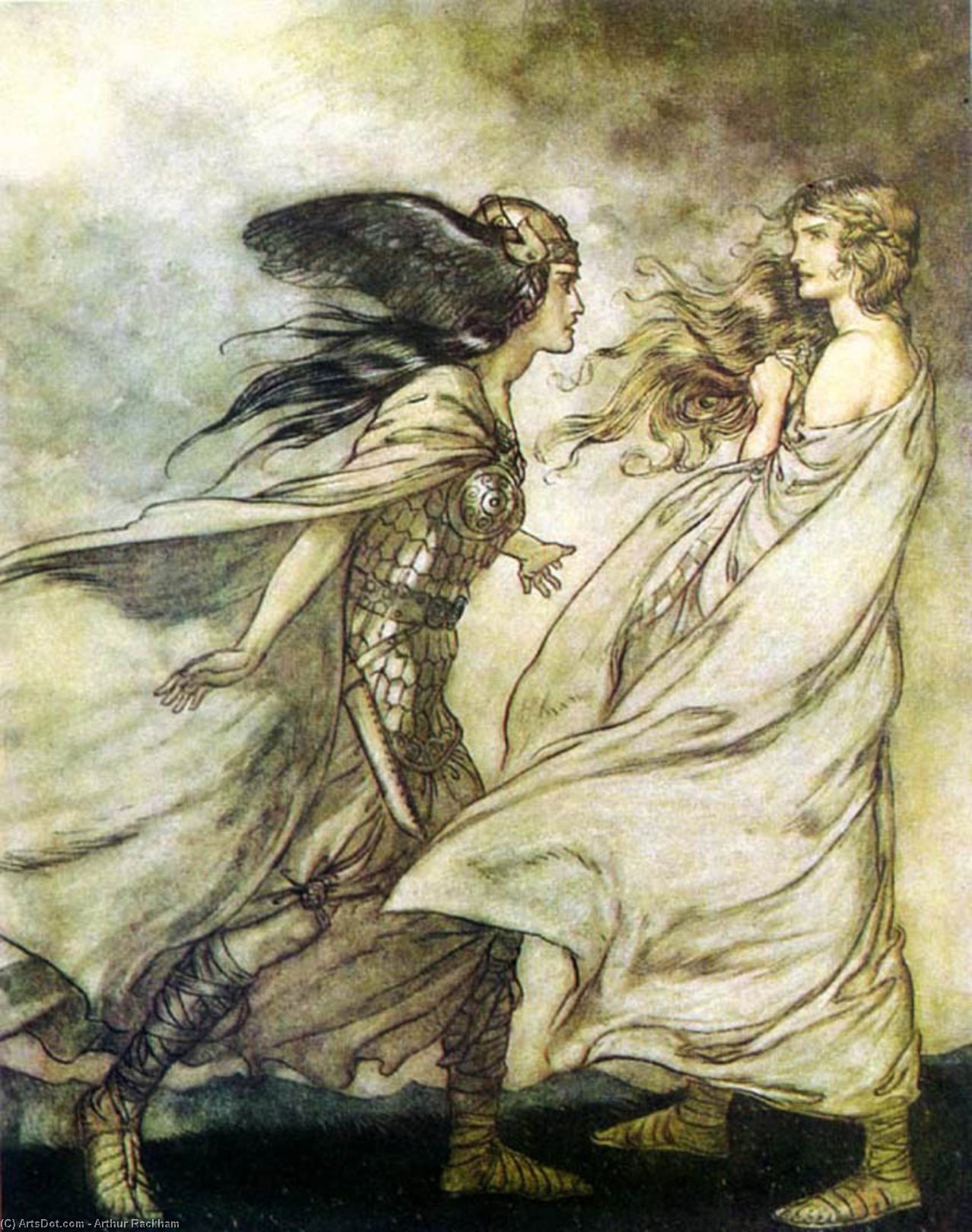 Wikioo.org - The Encyclopedia of Fine Arts - Painting, Artwork by Arthur Rackham - The ring of the nibelung 56