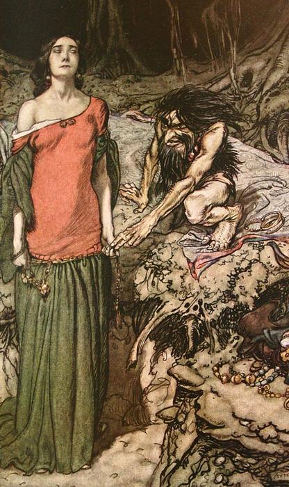 Wikioo.org - The Encyclopedia of Fine Arts - Painting, Artwork by Arthur Rackham - The ring of the nibelung 58