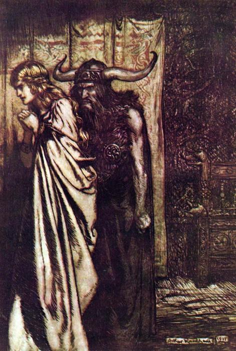 Wikioo.org - The Encyclopedia of Fine Arts - Painting, Artwork by Arthur Rackham - The ring of the nibelung 59