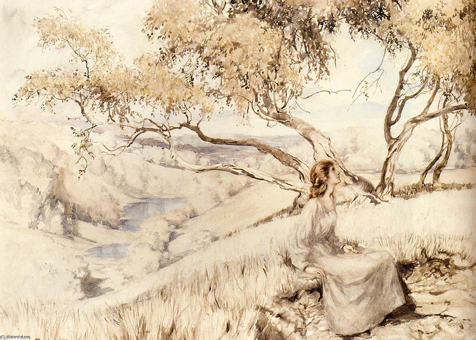 Wikioo.org – L'Enciclopedia delle Belle Arti - Pittura, Opere di Arthur Rackham - il canzone di  Antartico  Allodola