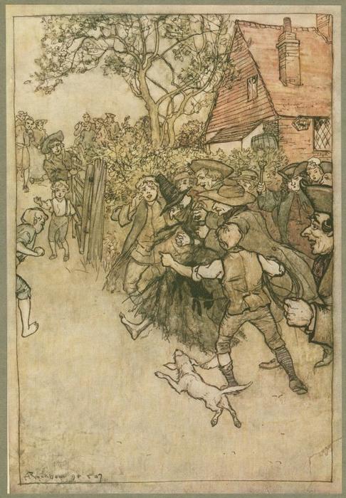 Wikioo.org - The Encyclopedia of Fine Arts - Painting, Artwork by Arthur Rackham - The spectre of tappington