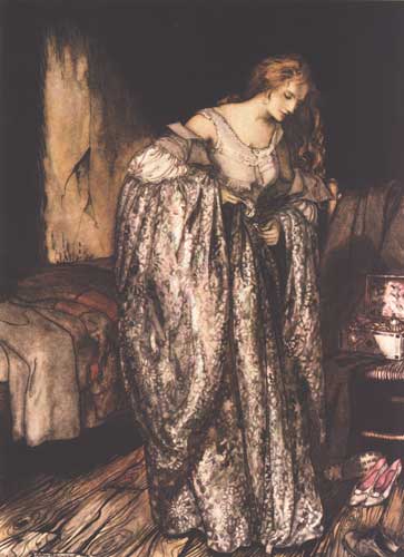 WikiOO.org - Encyclopedia of Fine Arts - Lukisan, Artwork Arthur Rackham - The True Sweetheart