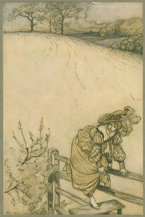 Wikioo.org - The Encyclopedia of Fine Arts - Painting, Artwork by Arthur Rackham - These stiles sadly bothered odille
