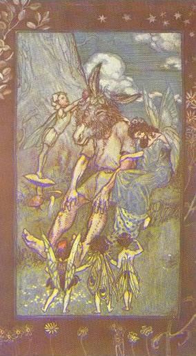 WikiOO.org - Encyclopedia of Fine Arts - Maalaus, taideteos Arthur Rackham - Titania & Peasebottom
