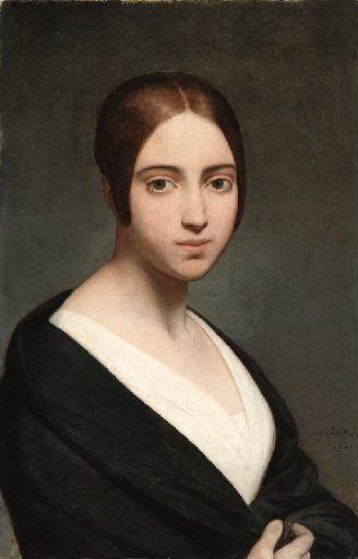 Wikioo.org - The Encyclopedia of Fine Arts - Painting, Artwork by Ary Scheffer - Portrait of a young woman