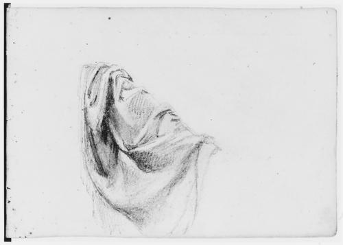 WikiOO.org - Encyclopedia of Fine Arts - Maleri, Artwork Asher Brown Durand - Drapery Study (from Sketchbook)