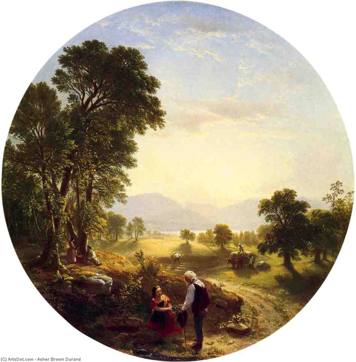 Wikioo.org - The Encyclopedia of Fine Arts - Painting, Artwork by Asher Brown Durand - Hudson river scene