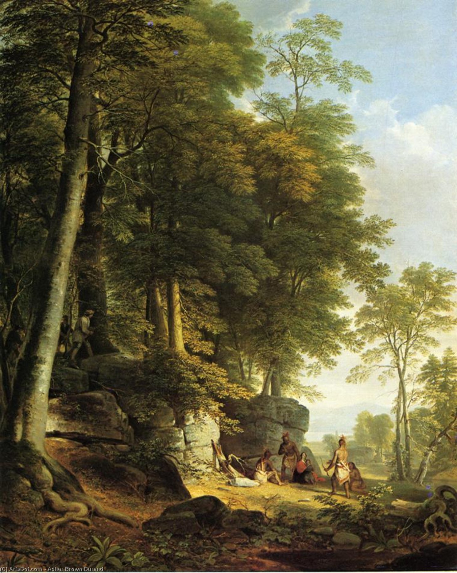 Wikioo.org - The Encyclopedia of Fine Arts - Painting, Artwork by Asher Brown Durand - Indian rescue