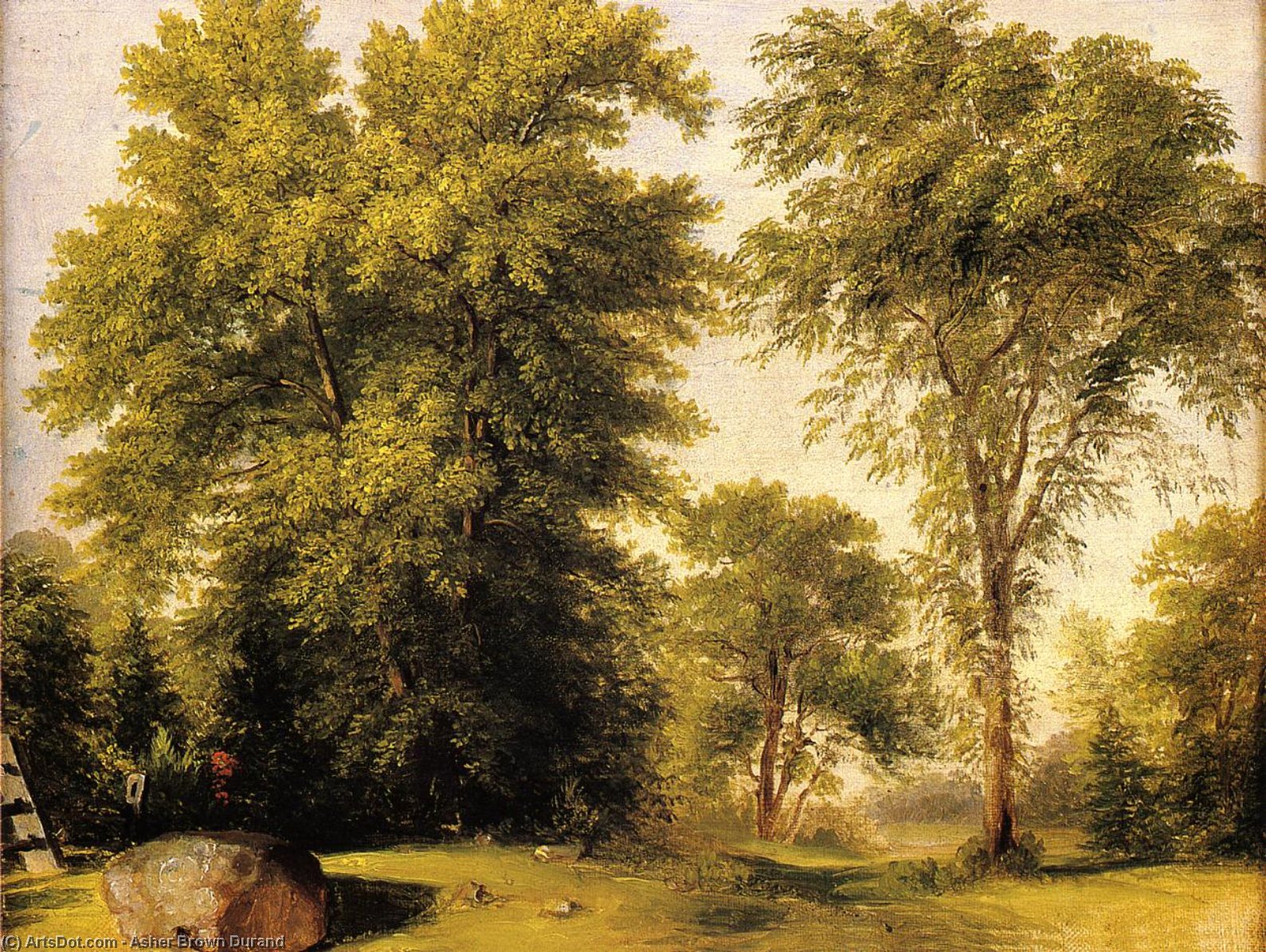 Wikioo.org - The Encyclopedia of Fine Arts - Painting, Artwork by Asher Brown Durand - Study from nature, hoboken, n.j.