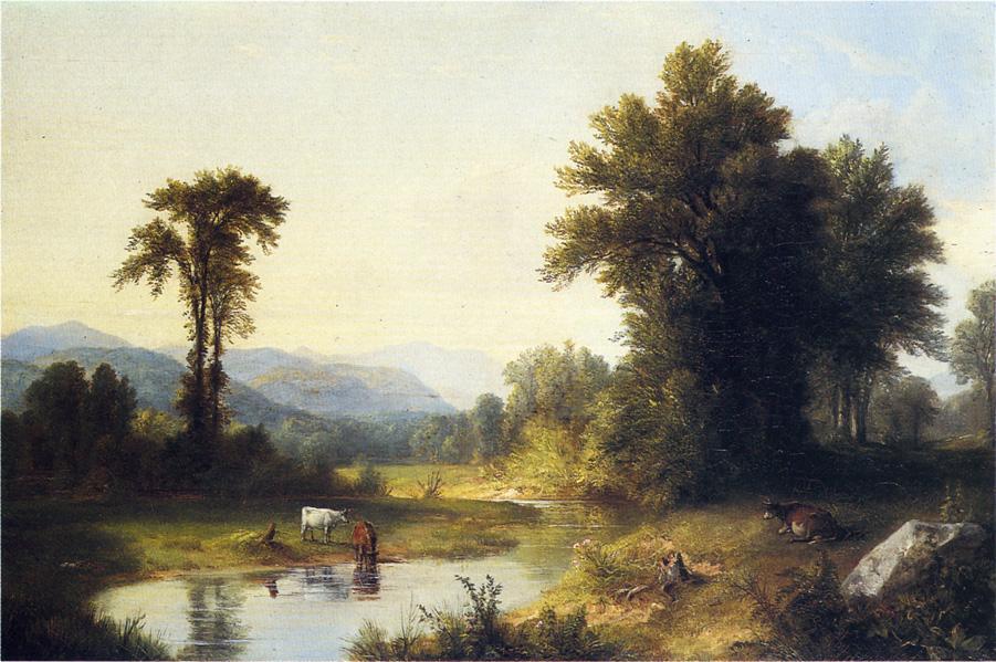 Wikioo.org - The Encyclopedia of Fine Arts - Painting, Artwork by Asher Brown Durand - Summer stream
