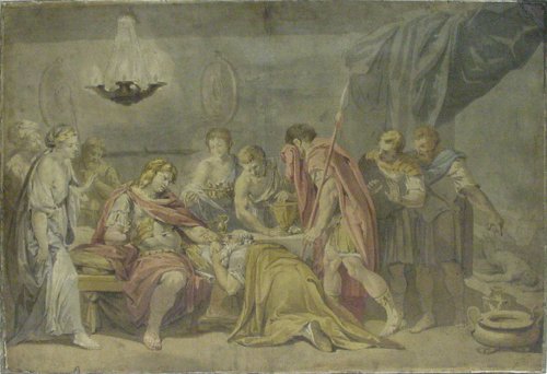 WikiOO.org - Enciklopedija dailės - Tapyba, meno kuriniai Benjamin West - Death of Alexander